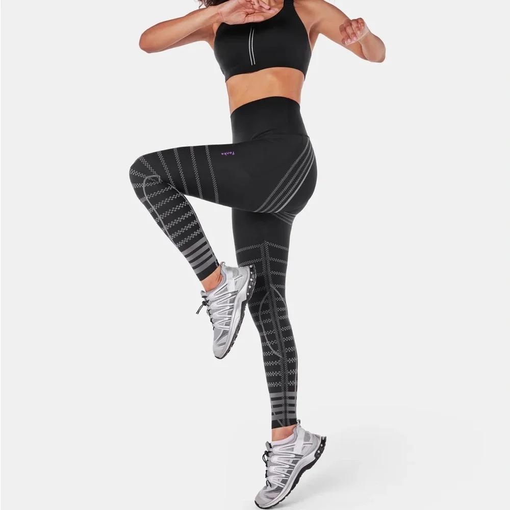 Fanka Body Sculpt Recovery Leggings. Black & Grey XL - Picture 8 of 12